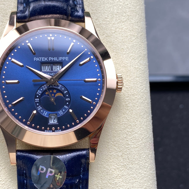 ANNUAL CALENDAR SELF-WINDING ROSE GOLD CASE BLUE SUNBURST DIAL