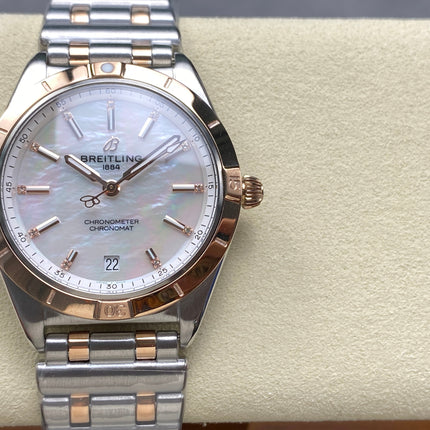 CHRONOMAT AUTOMATIC 36 RED GOLD BEZEL MOTHER OF PEARL DIAL