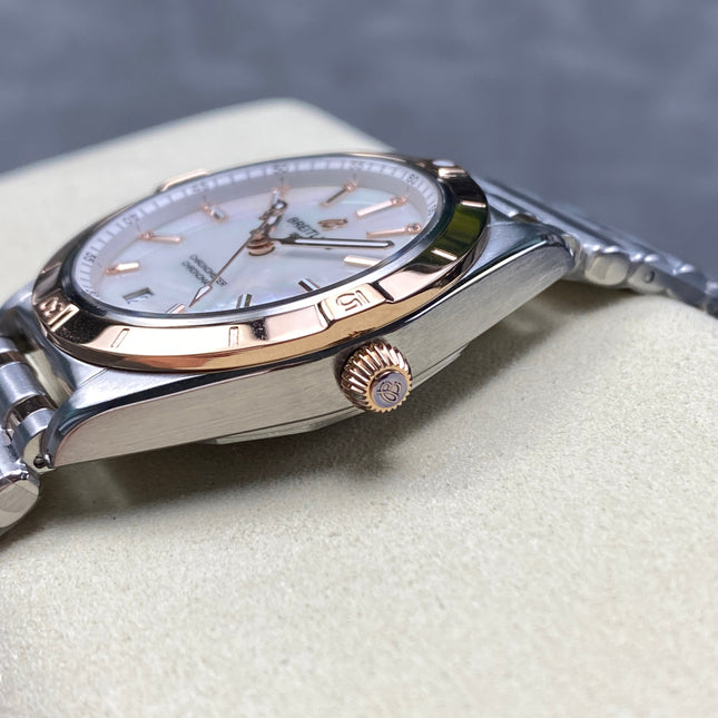 CHRONOMAT AUTOMATIC 36 RED GOLD BEZEL MOTHER OF PEARL DIAL