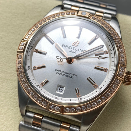 CHRONOMAT AUTOMATIC 36 RED GOLD AND STEEL CASE SILVER DIAL