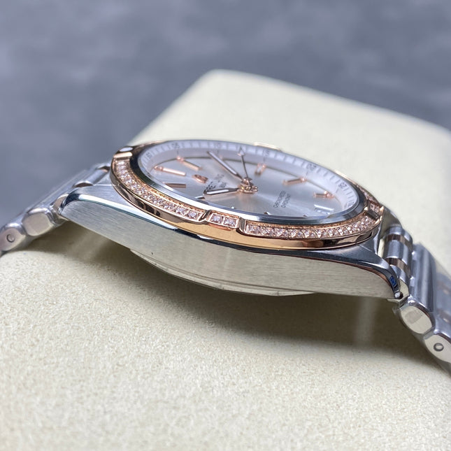 CHRONOMAT AUTOMATIC 36 RED GOLD AND STEEL CASE SILVER DIAL