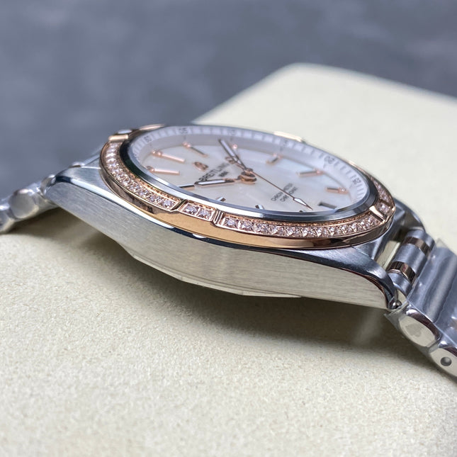 CHRONOMAT AUTOMATIC 36 RED GOLD AND STEEL CASE MOTHER OF PEARL DIAL