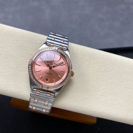 CHRONOMAT AUTOMATIC 36 RED GOLD AND STEEL CASE PINK DIAL