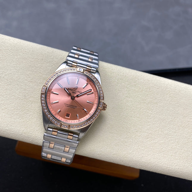 CHRONOMAT AUTOMATIC 36 RED GOLD AND STEEL CASE PINK DIAL