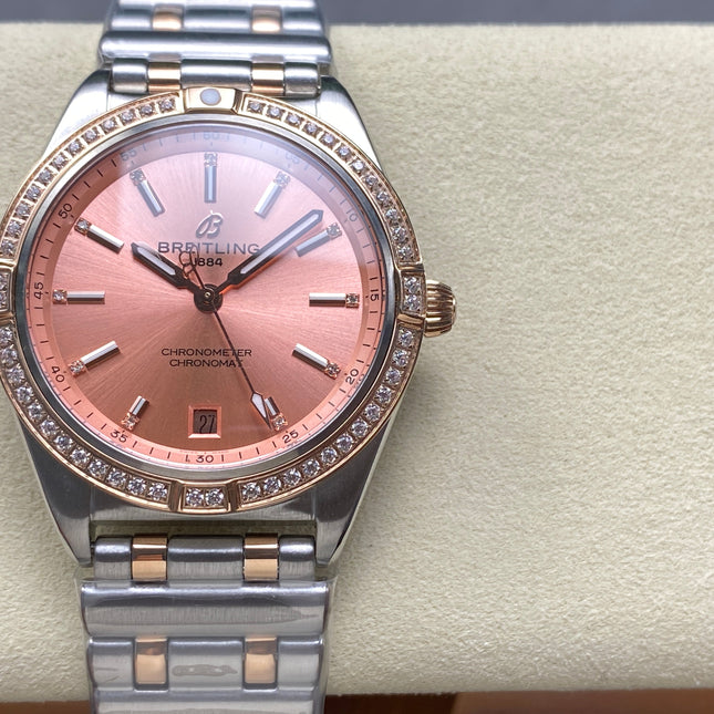 CHRONOMAT AUTOMATIC 36 RED GOLD AND STEEL CASE PINK DIAL