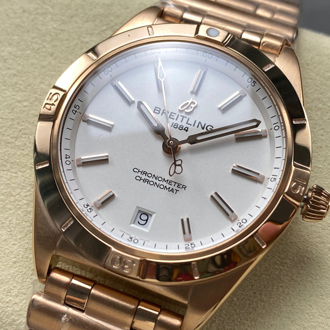CHRONOMAT AUTOMATIC 36 RED GOLD CASE WHITE DIAL