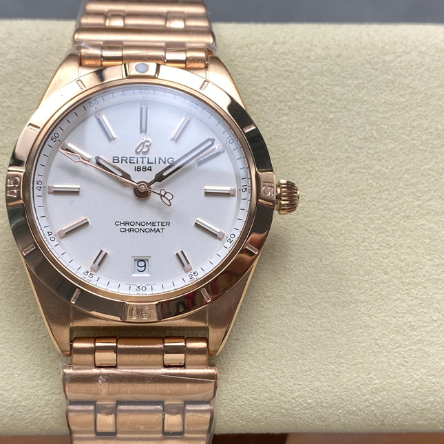 CHRONOMAT AUTOMATIC 36 RED GOLD CASE WHITE DIAL