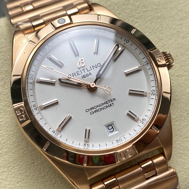 CHRONOMAT AUTOMATIC 36 RED GOLD CASE WHITE DIAL