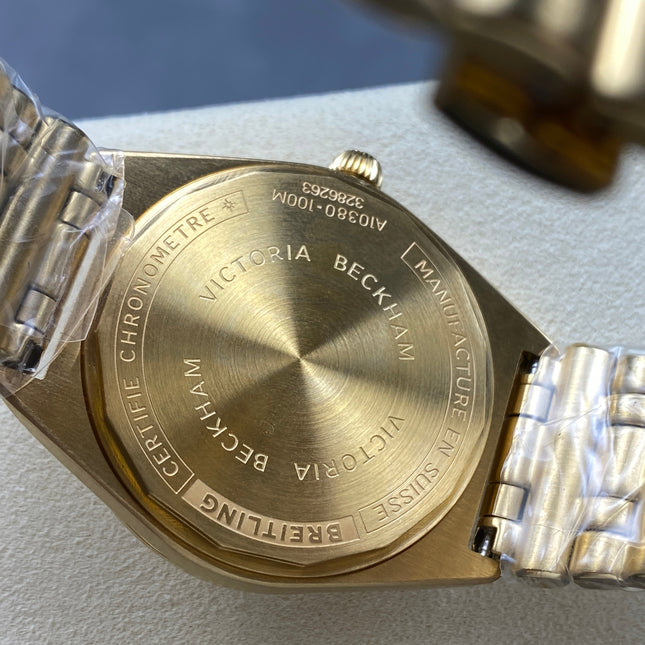 CHRONOMAT AUTOMATIC 36 VICTORIA BECKHAM YELLOW GOLD CASE MIDNIGHT BLUE DIAL