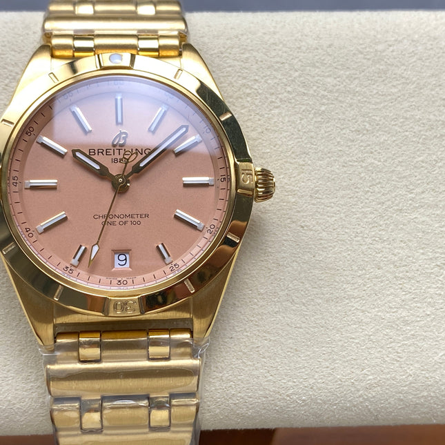CHRONOMAT AUTOMATIC 36 VICTORIA BECKHAM YELLOW GOLD CASE SAND DIAL