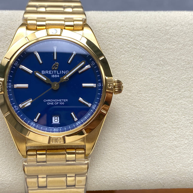 CHRONOMAT AUTOMATIC 36 VICTORIA BECKHAM YELLOW GOLD CASE MIDNIGHT BLUE DIAL