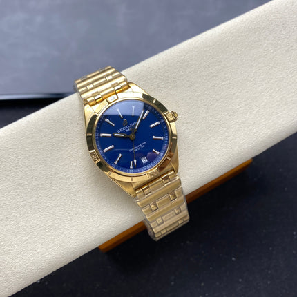 CHRONOMAT AUTOMATIC 36 VICTORIA BECKHAM YELLOW GOLD CASE MIDNIGHT BLUE DIAL