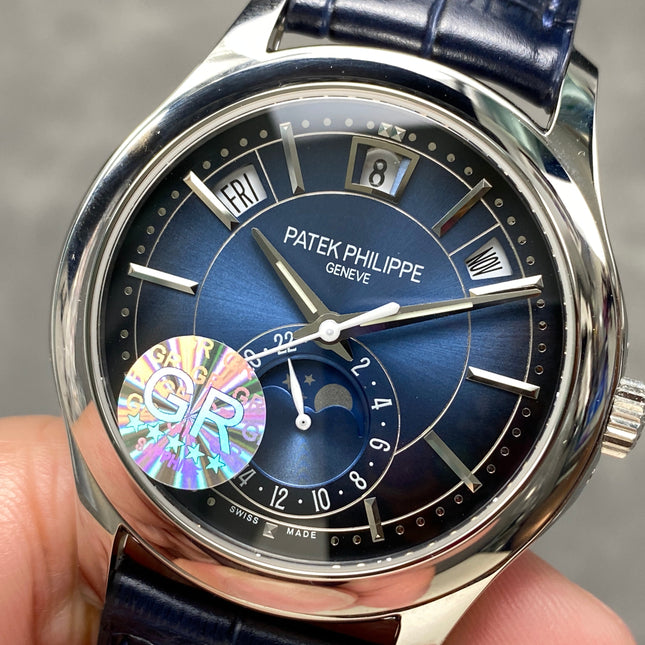 ANNUAL CALENDAR SELF-WINDING WHITE GOLD CASE BLUE SUNBURST DIAL