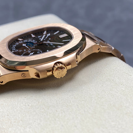 NAUTILUS AUTOMATIC ALL ROSE GOLD SUNBURST BROWN DIAL