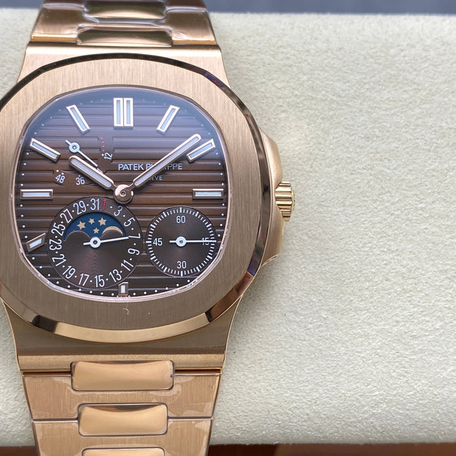 NAUTILUS AUTOMATIC ALL ROSE GOLD SUNBURST BROWN DIAL