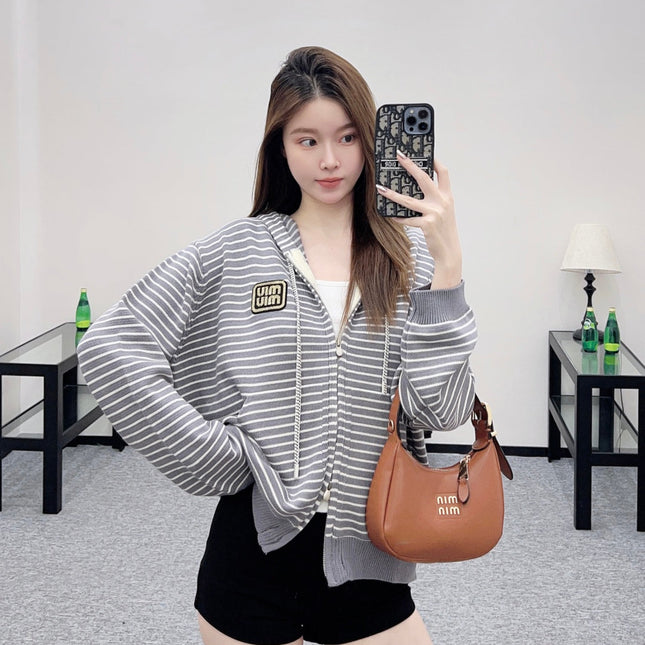MIUMIU FLEECE HOODED JACKET STYLE 96