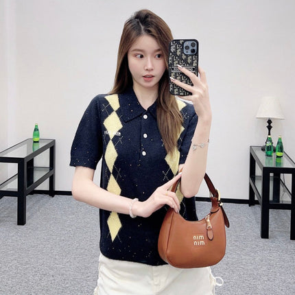 MIUMIU SHORT-SLEEVE KNIT TOP STYLE 22