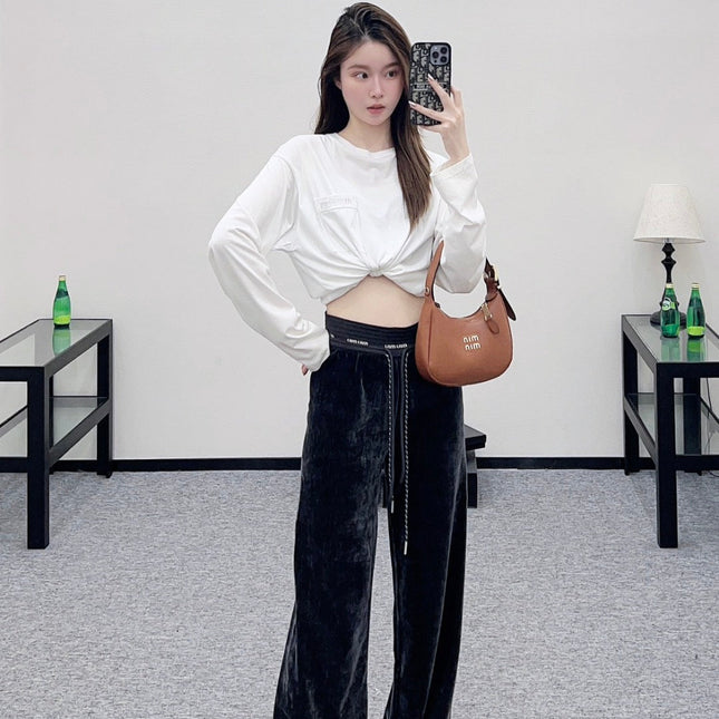 MIUMIU WIDE-LEG PANTS STYLE 118