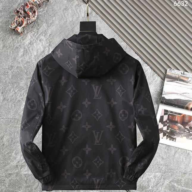 LV BLACK MONOGRAM HOODED JACKET 238975