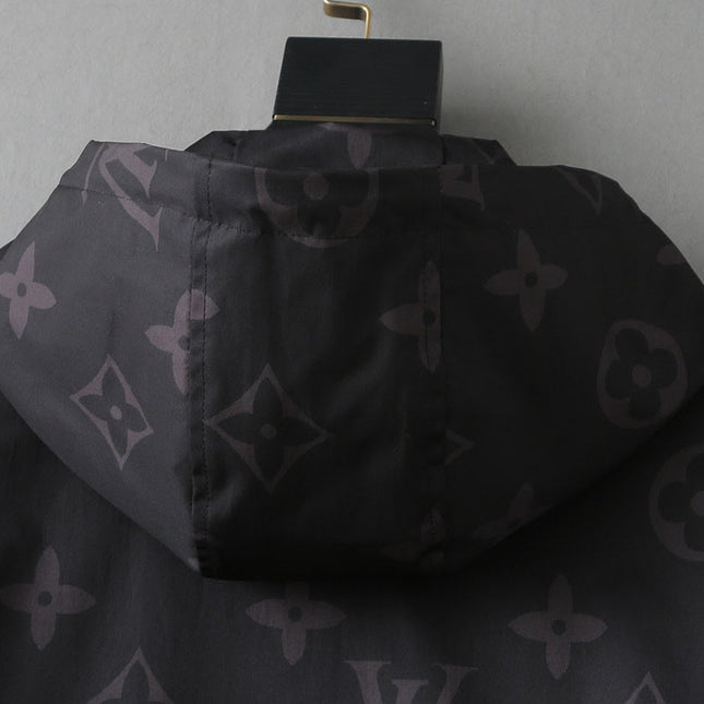 LV BLACK MONOGRAM HOODED JACKET 238975
