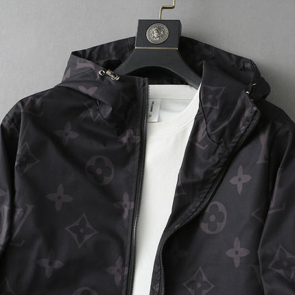 LV BLACK MONOGRAM HOODED JACKET 238975