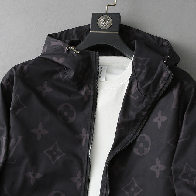 LV BLACK MONOGRAM HOODED JACKET 238975