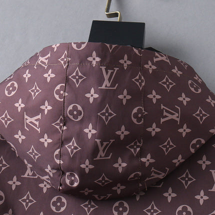 LV WINE RED MONOGRAM AND BLACK DOUBLE-SIDED WINDBREAKER 238976