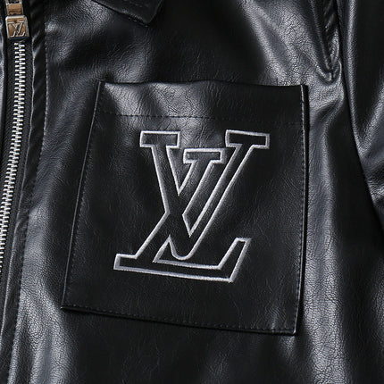 LV SHIRT JACKET IN BLACK SMOOTH LAMBSKIN 238977