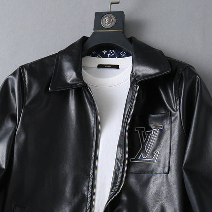 LV SHIRT JACKET IN BLACK SMOOTH LAMBSKIN 238977