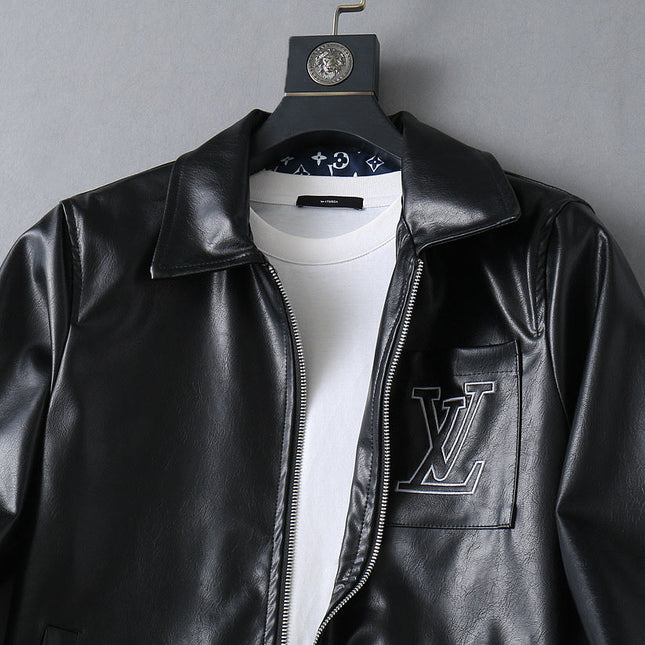 LV SHIRT JACKET IN BLACK SMOOTH LAMBSKIN 238977
