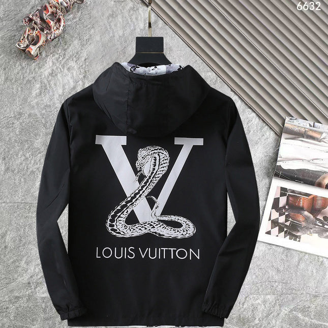 LV DOUBLE-SIDED JACKET BLACK AND WHITE 238980
