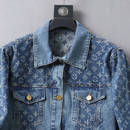 LV LIGHT BLUE MONOGRAM DENIM SHIRT JACKET 238981
