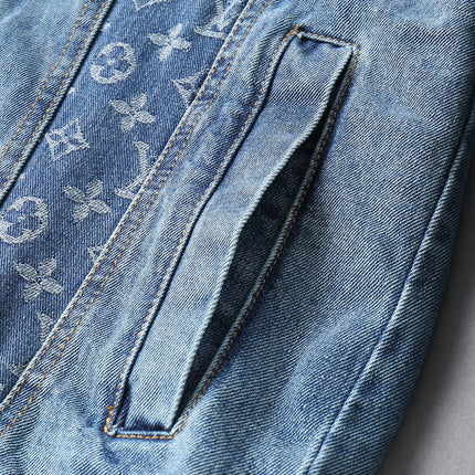 LV LIGHT BLUE MONOGRAM DENIM SHIRT JACKET 238981