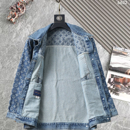LV LIGHT BLUE MONOGRAM DENIM SHIRT JACKET 238981