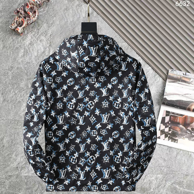 LV HOODED JACKET BLACK MONOGRAM 238982