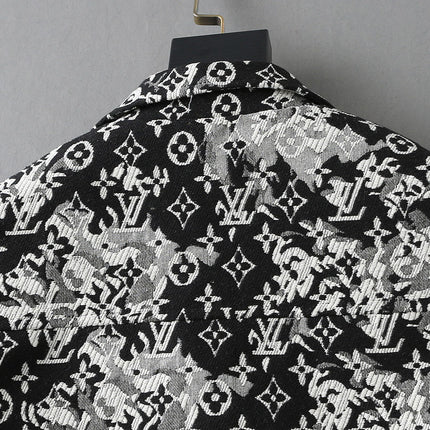 LV SHIRT JACKET IN BLACK MIX WHITE MONOGRAM JACQUARD FABRIC 238989