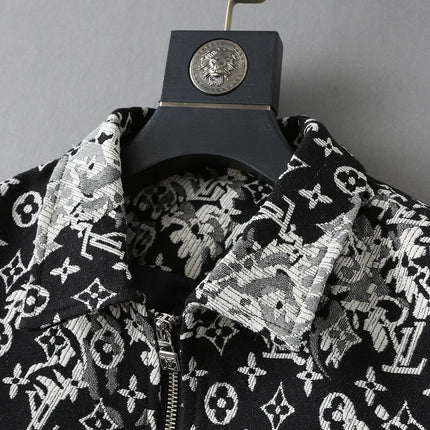 LV SHIRT JACKET IN BLACK MIX WHITE MONOGRAM JACQUARD FABRIC 238989