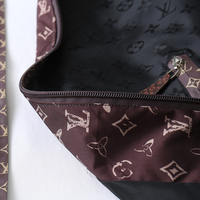 LV BLACK AND WINE RED TRIM MONOGRAM HOODED JACKET 238984