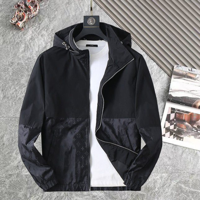 LV HOODED JACKET BLACK 238987