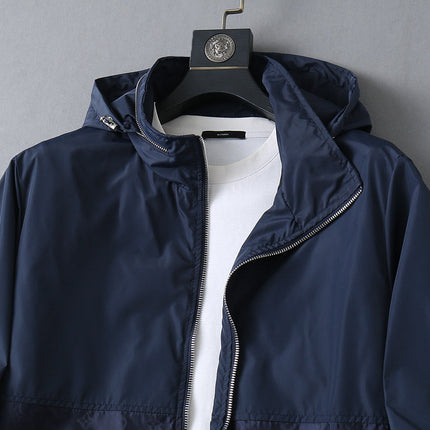 LV NAVY BLUE MONOGRAM HOODED JACKET 238985