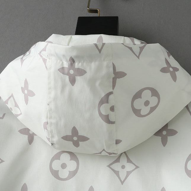 LV WHITE MONOGRAM HOODED JACKET 238986