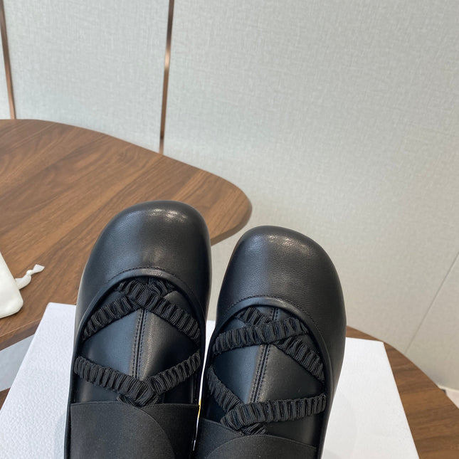 DIOR 25S STRETCH BALLET BOOTS IN BLACK FULL CALFSKIN