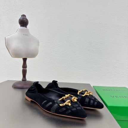 BALLET FLAT IN BLACK SUEDE