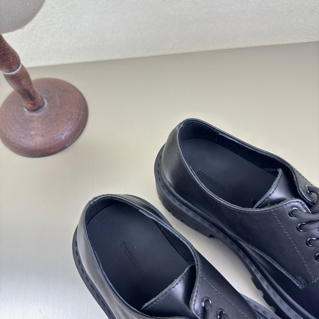 STOMPER DERBY IN BLACK SOFT LAMBSKIN
