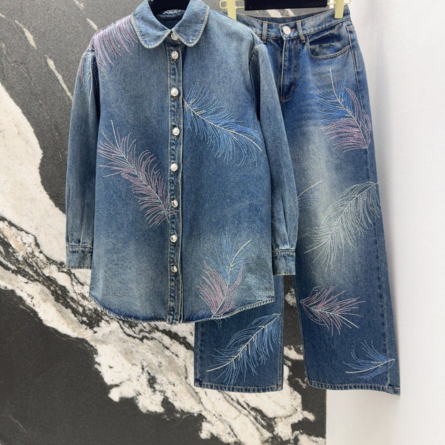 CC 25 Diamond Denim Set Blue Cotton