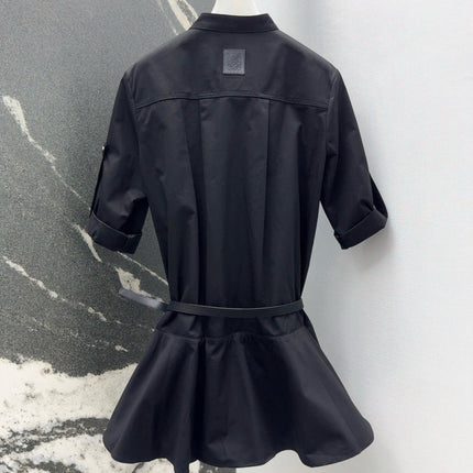 Loewe 25 Shirt Dress Black Cotton