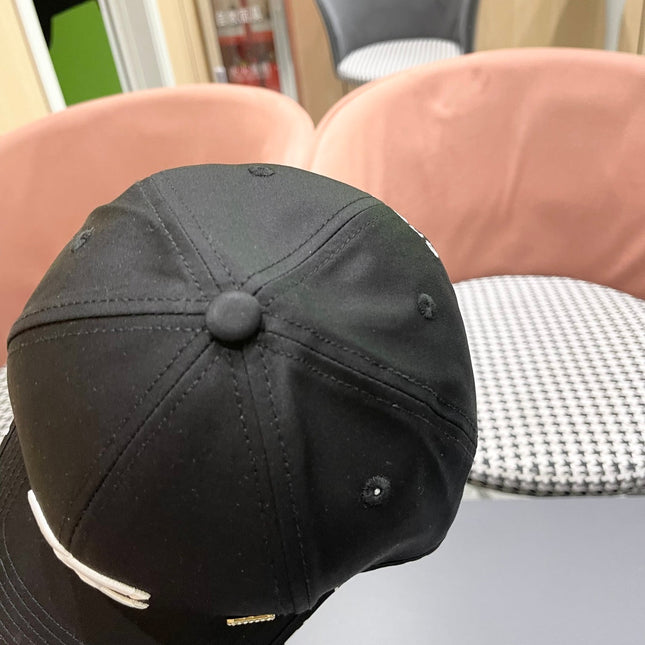BASEBALL HAT BLACK WITH LETTERING TRIM 672538