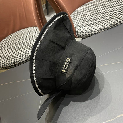 BUCKET HAT MODEL 650274 IN BLACK TEXTURED FABRIC