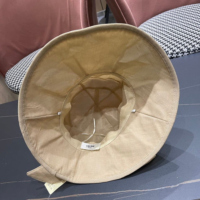 BUCKET HAT MODEL 650275 IN DARK BEIGE TEXTURED FABRIC