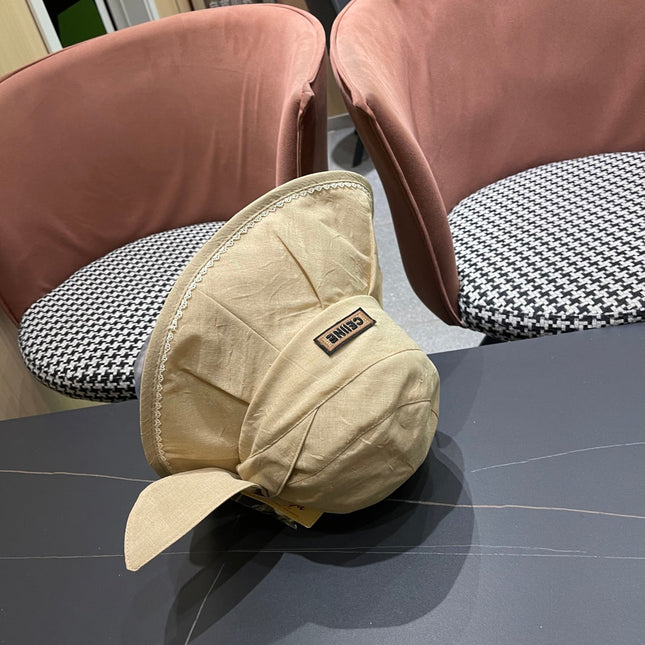 BUCKET HAT MODEL 650275 IN DARK BEIGE TEXTURED FABRIC